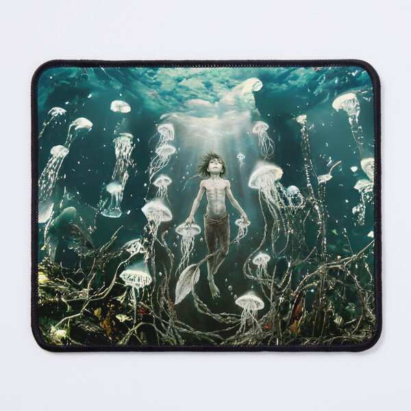 Item preview, Human-Mermaid Hybrid and Jellyfish - Desperate Boy designed and sold by MarinaFila.