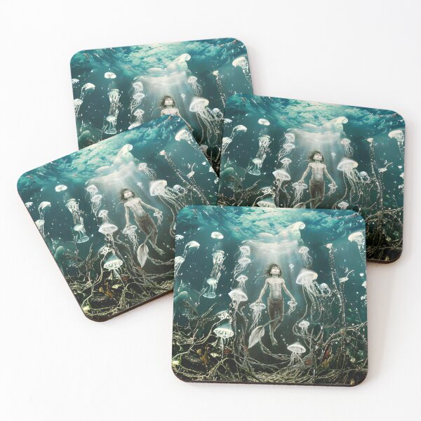 Item preview, Human-Mermaid Hybrid and Jellyfish - Desperate Boy designed and sold by MarinaFila.