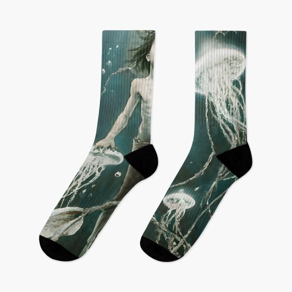 Item preview, Human-Mermaid Hybrid and Jellyfish - Desperate Boy designed and sold by MarinaFila.