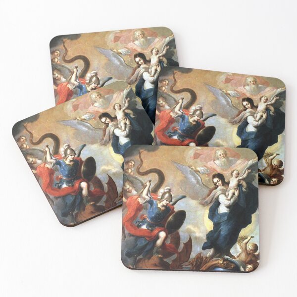 Item preview, God the Father, Baby Jesus with the Immaculate Conception, Saint Michael the Archangel and Angels designed and sold by Crux Fidelis.