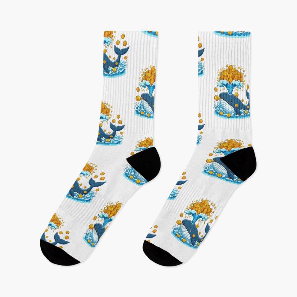 Item preview, A whale in a sea full of Bitcoins designed and sold by CryptoFunMerch.