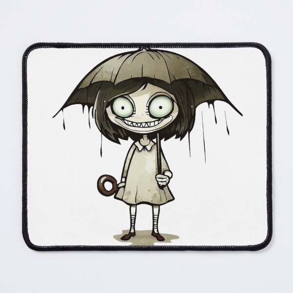Item preview, Creepy Doll With Umbrella Rain Cute Girl Horror Halloween Scary Lollipop Big Eyes designed and sold by Cr320.