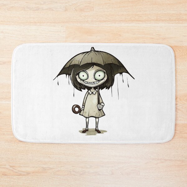 Item preview, Creepy Doll With Umbrella Rain Cute Girl Horror Halloween Scary Lollipop Big Eyes designed and sold by Cr320.