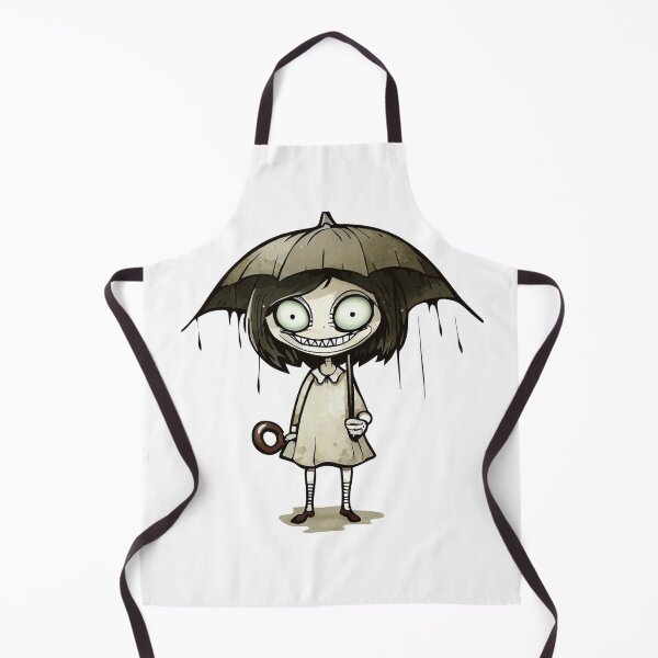 Item preview, Creepy Doll With Umbrella Rain Cute Girl Horror Halloween Scary Lollipop Big Eyes designed and sold by Cr320.