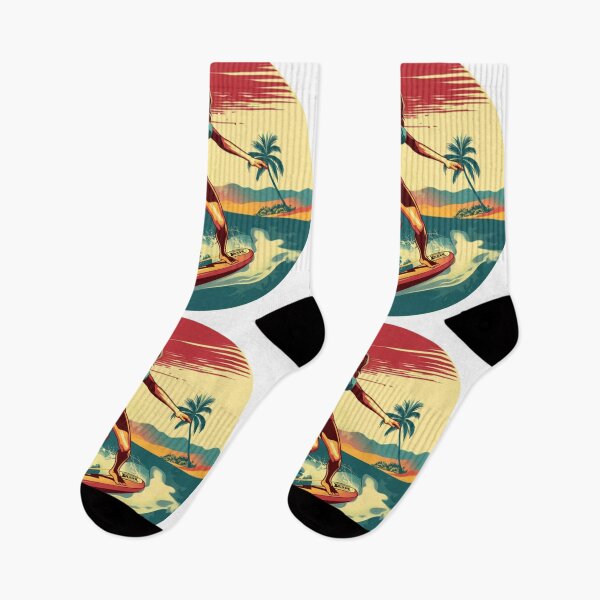 Item preview, Surfer girl retro-inspired design Active Outdoors Inspired Art designed and sold by CDC40.