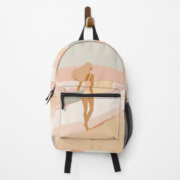 Item preview, Surfer girl minimalist design pastel colors Active Outdoors Inspired Art designed and sold by CDC40.