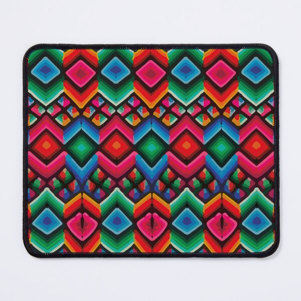Item preview, Psychedelic geometric multicolor vibrant textile mexican folk art designed and sold by T-Mex.