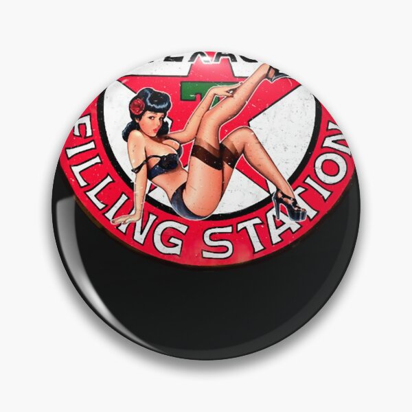Item preview, Texaco gasoline pin up vintage sign designed and sold by JonathanBaumann.