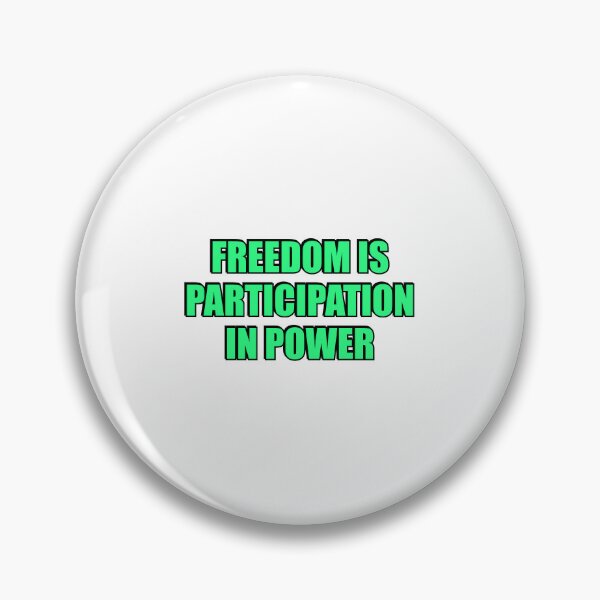 Item preview, Freedom is participation in power - Cicero quotes designed and sold by Inspirationmotivation.
