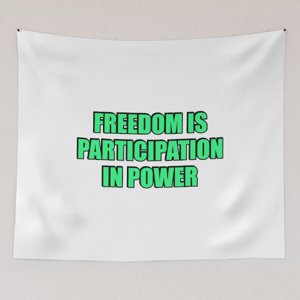 Item preview, Freedom is participation in power - Cicero quotes designed and sold by Inspirationmotivation.