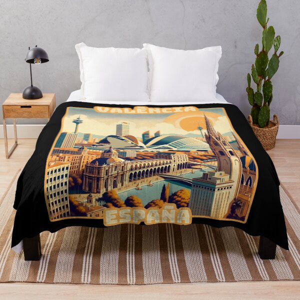 Item preview, Vintage retro Valencia España spain Landmarks Skyline. designed and sold by Unitepeople.