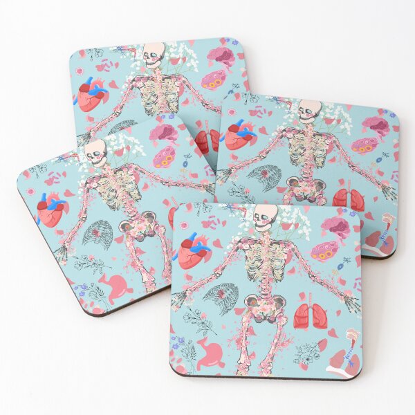 Item preview, Human anatomy, skeleton and flowers designed and sold by Mil-Lunas.