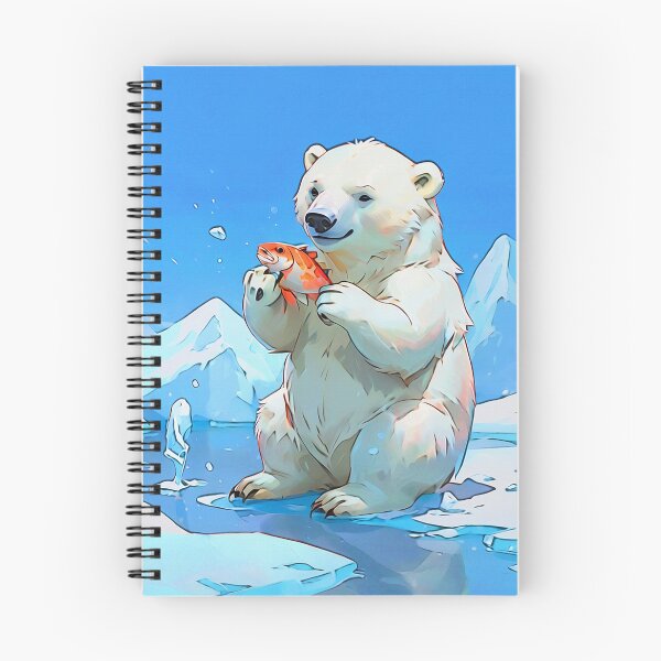 Item preview, Polar Bear Cub Playing with Fish designed and sold by NaturePrints.