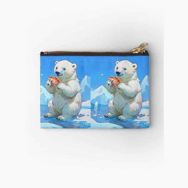 Item preview, Polar Bear Cub Playing with Fish designed and sold by NaturePrints.