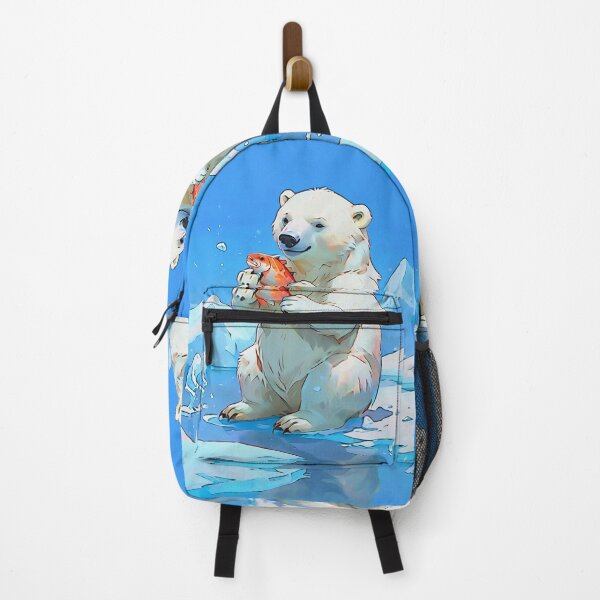 Item preview, Polar Bear Cub Playing with Fish designed and sold by NaturePrints.