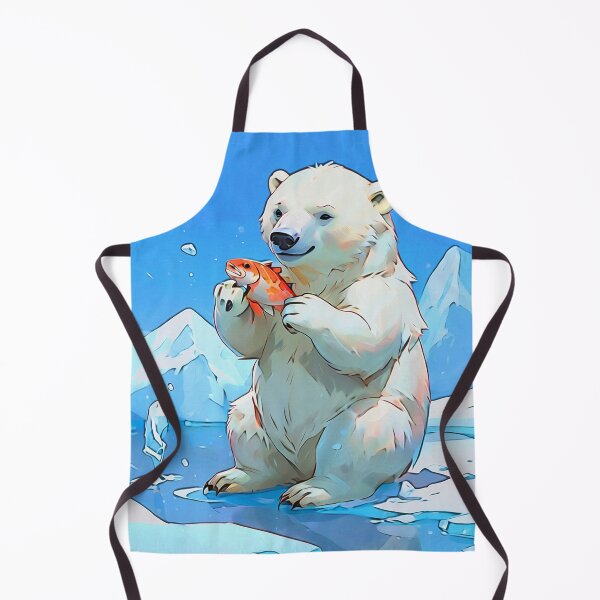 Item preview, Polar Bear Cub Playing with Fish designed and sold by NaturePrints.