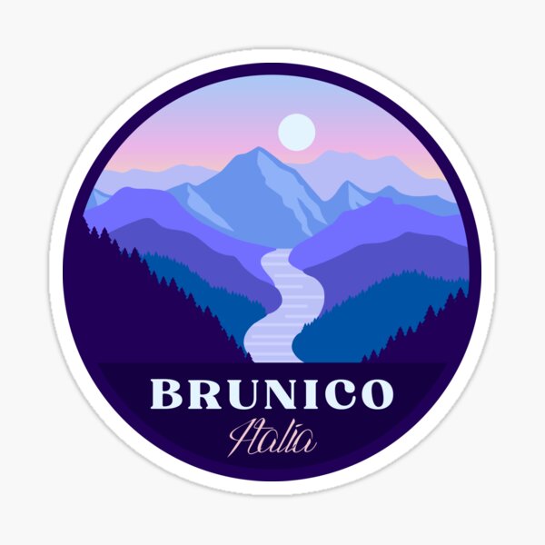 Item preview, Brunico Italia minimalist landscape badge  designed and sold by InvestingRoad.