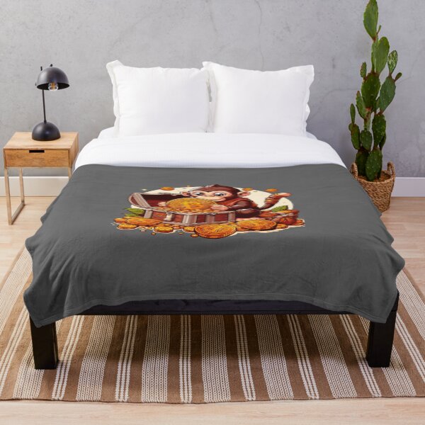 Item preview, Mono con el cofre lleno de bitcoins. designed and sold by CryptoFunMerch.