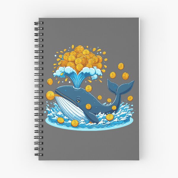 Item preview, A whale in a sea full of Bitcoins designed and sold by CryptoFunMerch.