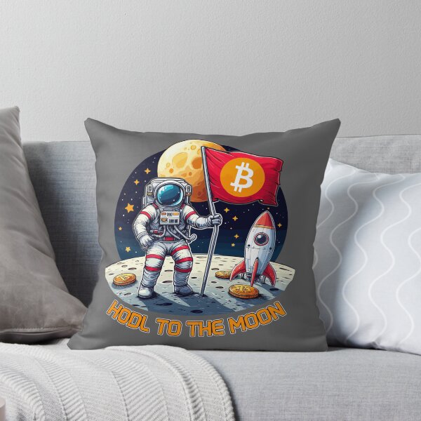 Aperçu de l'œuvre Bitcoin sur la Lune créée et vendue par CryptoFunMerch.