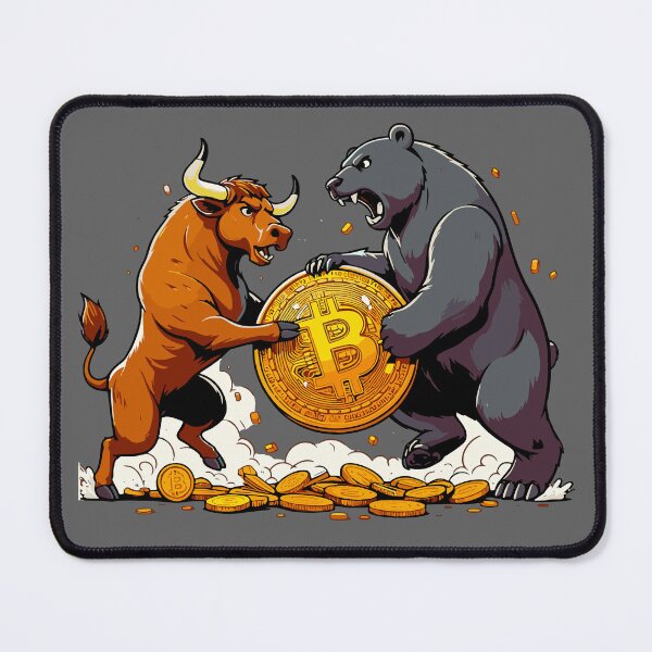 Aperçu de l'œuvre Taureau contre Ours créée et vendue par CryptoFunMerch.