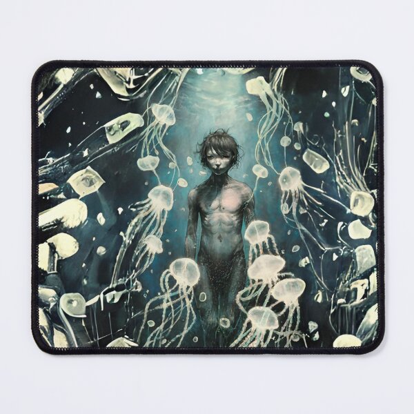 Item preview, Human-Mermaid Hybrid and Jellyfish - Desperate Boy designed and sold by MarinaFila.