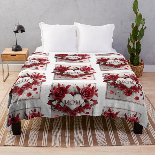 Item preview,  3D White Heart: Red Roses for Mom designed and sold by sofia1971.