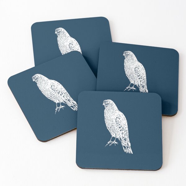 Item preview, Red Shouldered Hawk Perched White Alternate Design  designed and sold by designsasstultd.