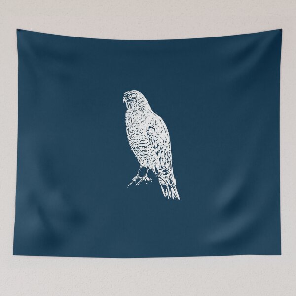 Item preview, Red Shouldered Hawk Perched White Alternate Design  designed and sold by designsasstultd.