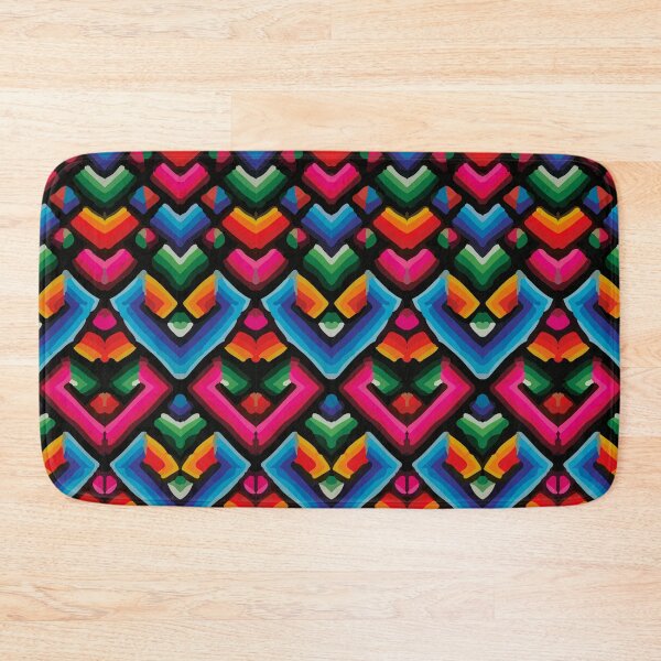 Item preview, Vibrant psychedelic mexican huichol maximalist decor folk art designed and sold by T-Mex.