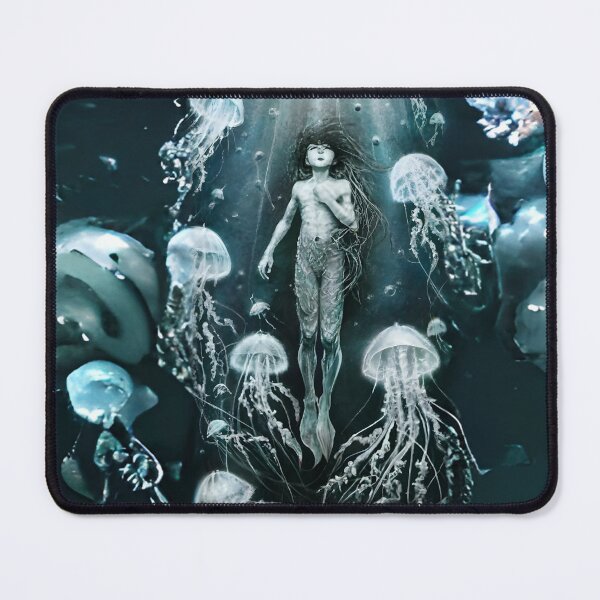 Item preview, Human-Mermaid Hybrid and Jellyfish - Desperate Boy designed and sold by MarinaFila.
