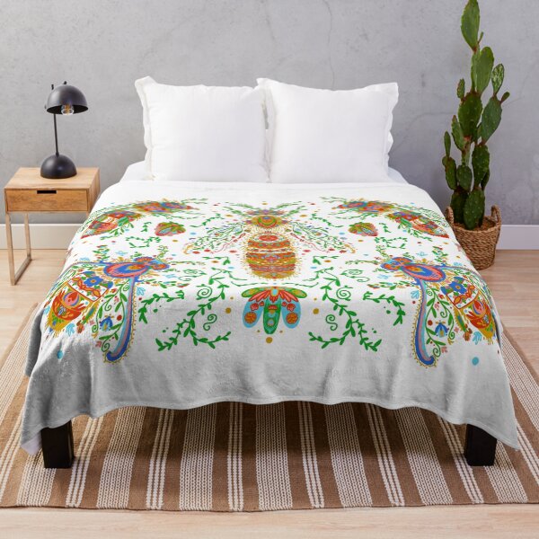 Item preview, honeybees in style of polish embroidery designed and sold by eve-lazarski.