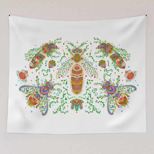 Item preview, honeybees in style of polish embroidery  designed and sold by eve-lazarski.
