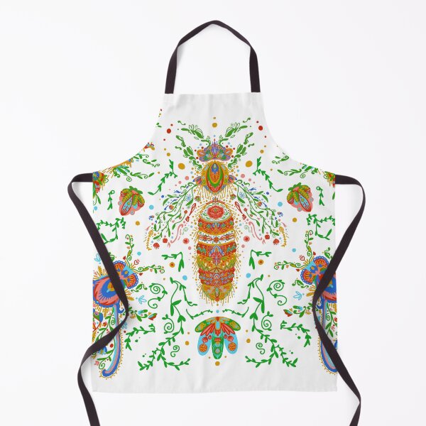 Item preview, honeybees in style of polish embroidery designed and sold by eve-lazarski.