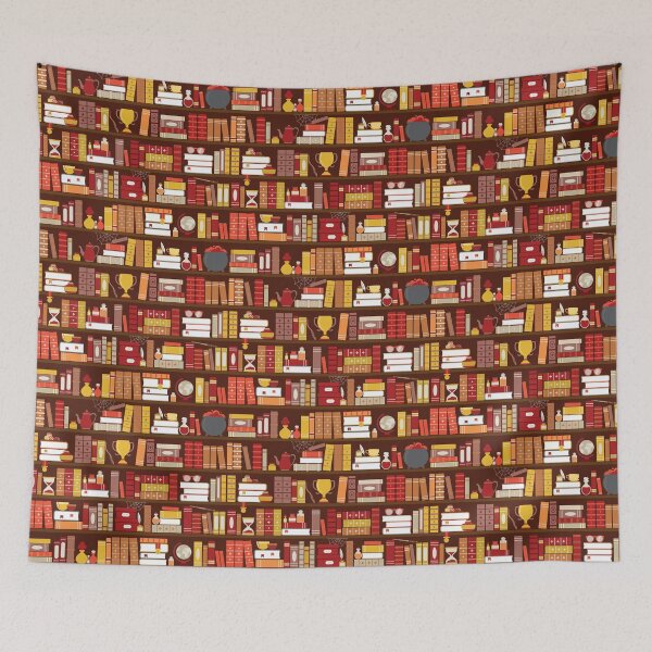 Item preview, Book Case Pattern - Red and Gold designed and sold by Kit Cronk.