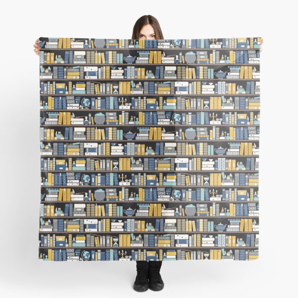 Item preview, Bookcase Pattern - Blue Yellow Library designed and sold by Kit Cronk.