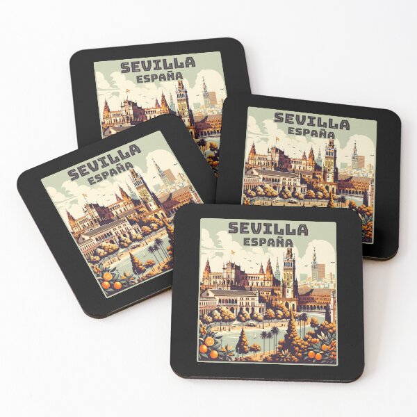 Item preview, Vintage retro sevilla/Seville España spain Landmarks Skyline. designed and sold by Unitepeople.