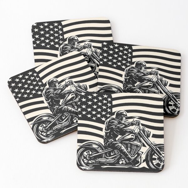 Item preview, Motorcycle Life in The USA American Flag Motorbike Motorcyclist Biker Harley Independence Day Patriotic 4th Of July designed and sold by Cr320.