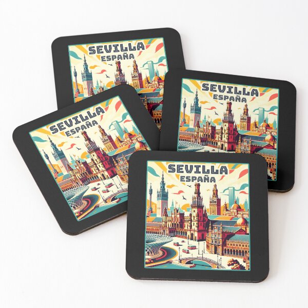 Item preview, Vintage retro sevilla/Seville España spain Landmarks Skyline. designed and sold by Unitepeople.