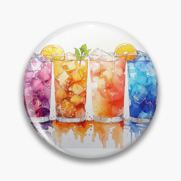 Item preview, Set of cocktails in glasses designed and sold by katerinasf.