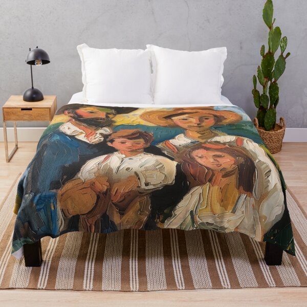 Item preview, A family | Painting in the style of Vincent van Gogh designed and sold by ComicsFactory.