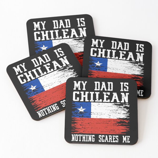 Item preview, My Dad Is Chilean Nothing Scares Me Vintage Chilean Flag designed and sold by Red-Gifts.