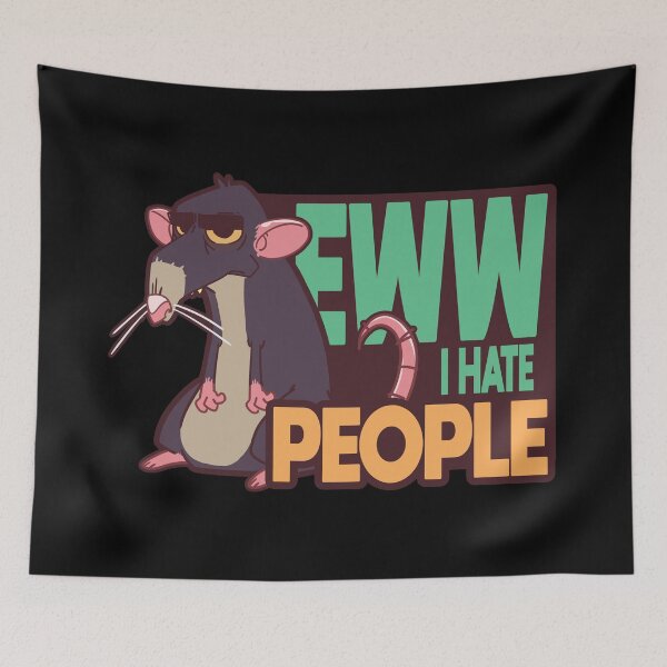 Item preview, Ew i hate People, rude Rat designed and sold by EYESORE ART.