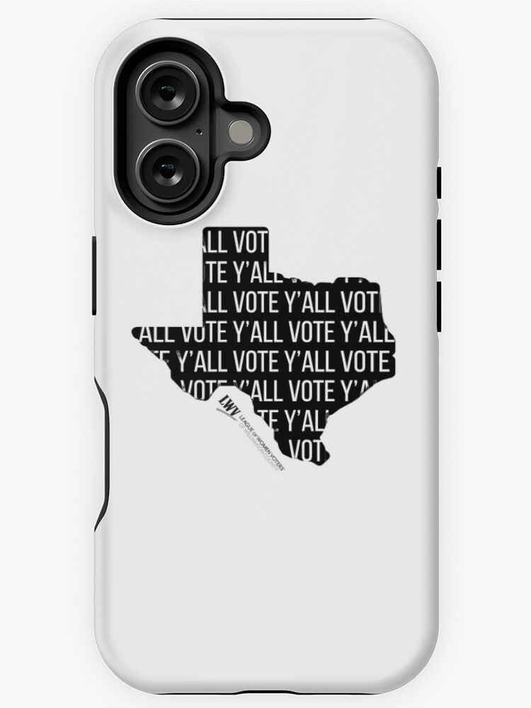 Thumbnail 1 of 4, iPhone Case, Vote Y'all Texas shape designed and sold by Lwvwilco.