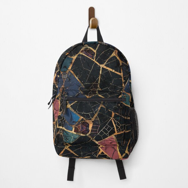 Item preview, Kintsugi Harmony: Black, Dark Blue, and Burgundy Pattern designed and sold by 33wolvesdesigns.