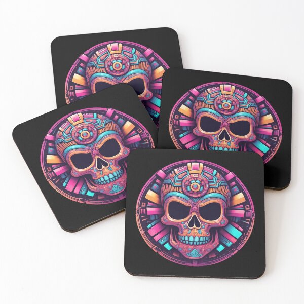 Item preview, Psychedlic Aztec Skull, Fantasy  Art designed and sold by Burn-Ego.