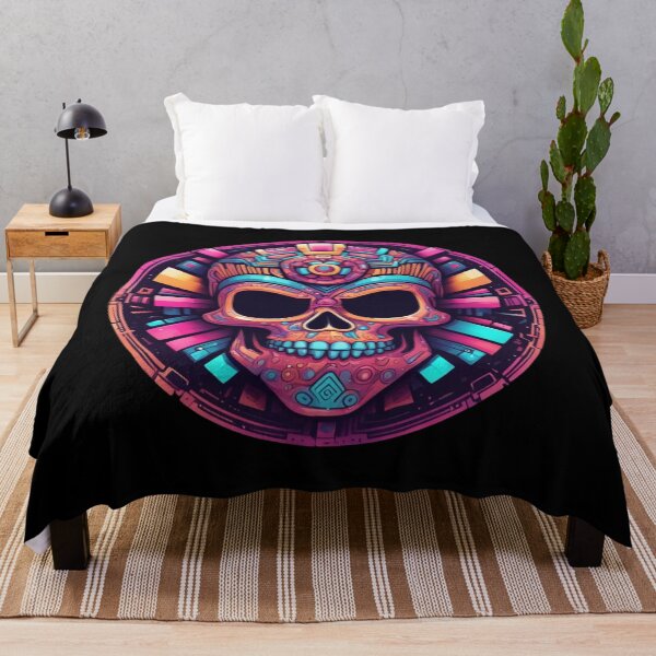Item preview, Psychedlic Aztec Skull, Fantasy  Art designed and sold by Burn-Ego.
