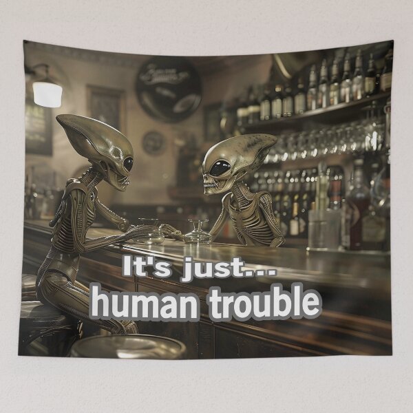 Item preview, Human Trouble designed and sold by Surreallytee.