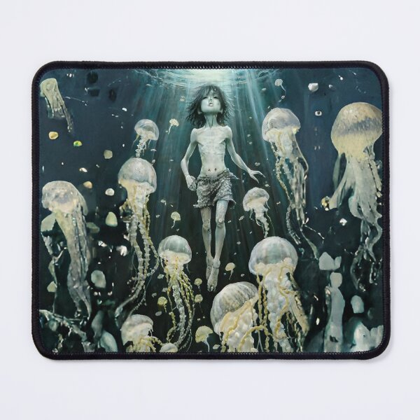Item preview, Human-Mermaid Hybrid and Jellyfish - Desperate Boy designed and sold by MarinaFila.