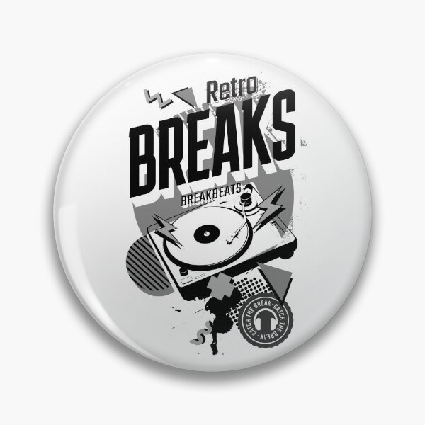 Item preview, BREAKBEAT  - Retro Breaks Turntable (Black/Grey)  designed and sold by Discothreadz.